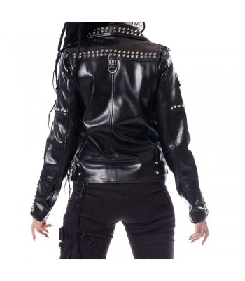 New Women Biker Fashion Jacket Heartless Razer Black EMO Jacket Punk Ladies Jacket